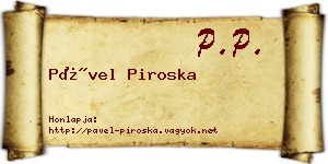 Pável Piroska névjegykártya